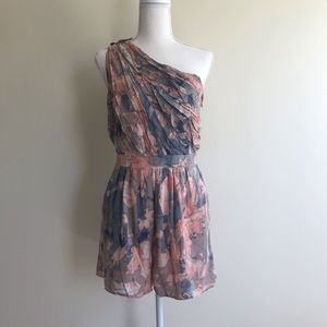 BCBG Generation Peach/Grey Shorts Romper 4